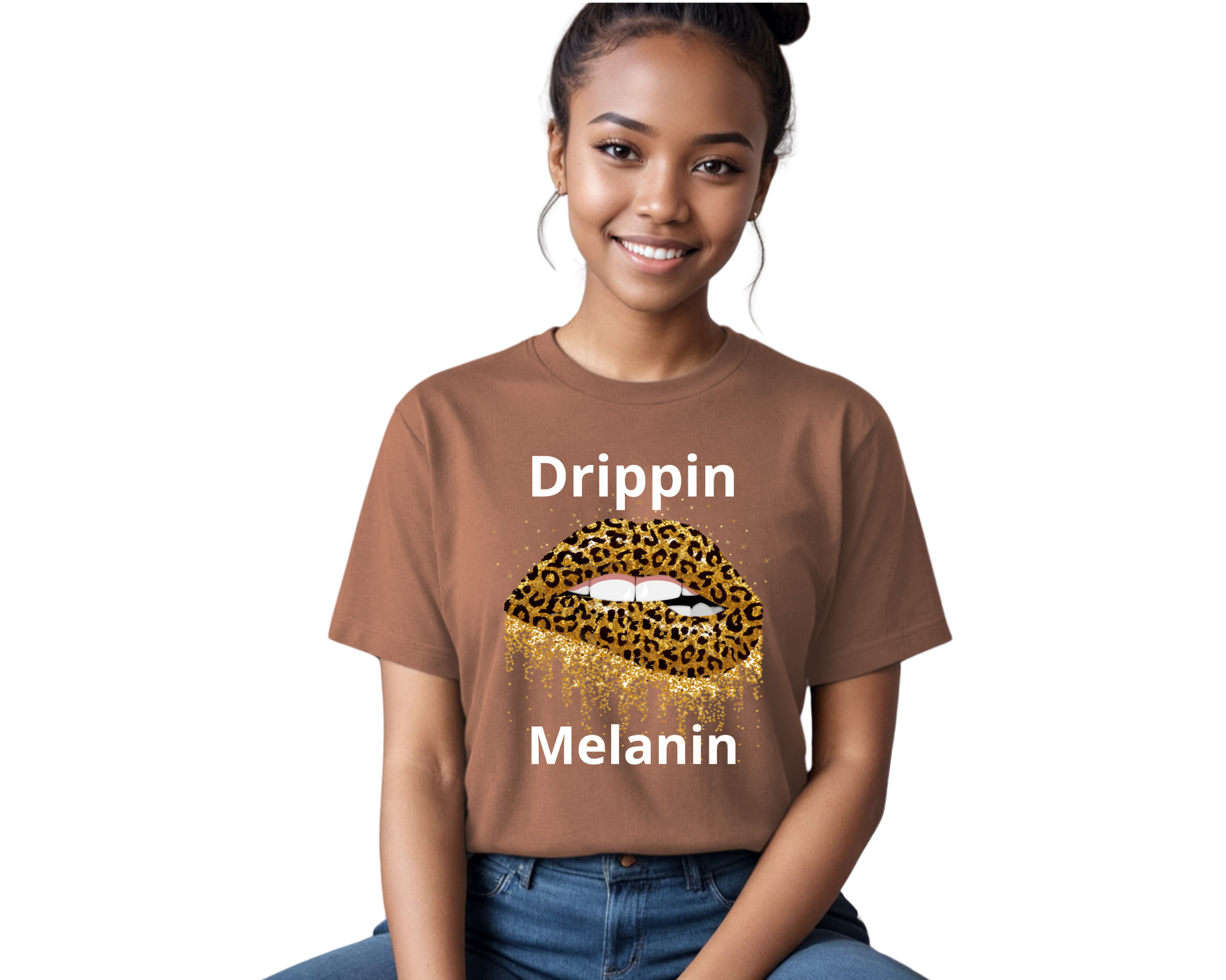 Drippin Melanin-Cheetah Edition ( Slim Fit)