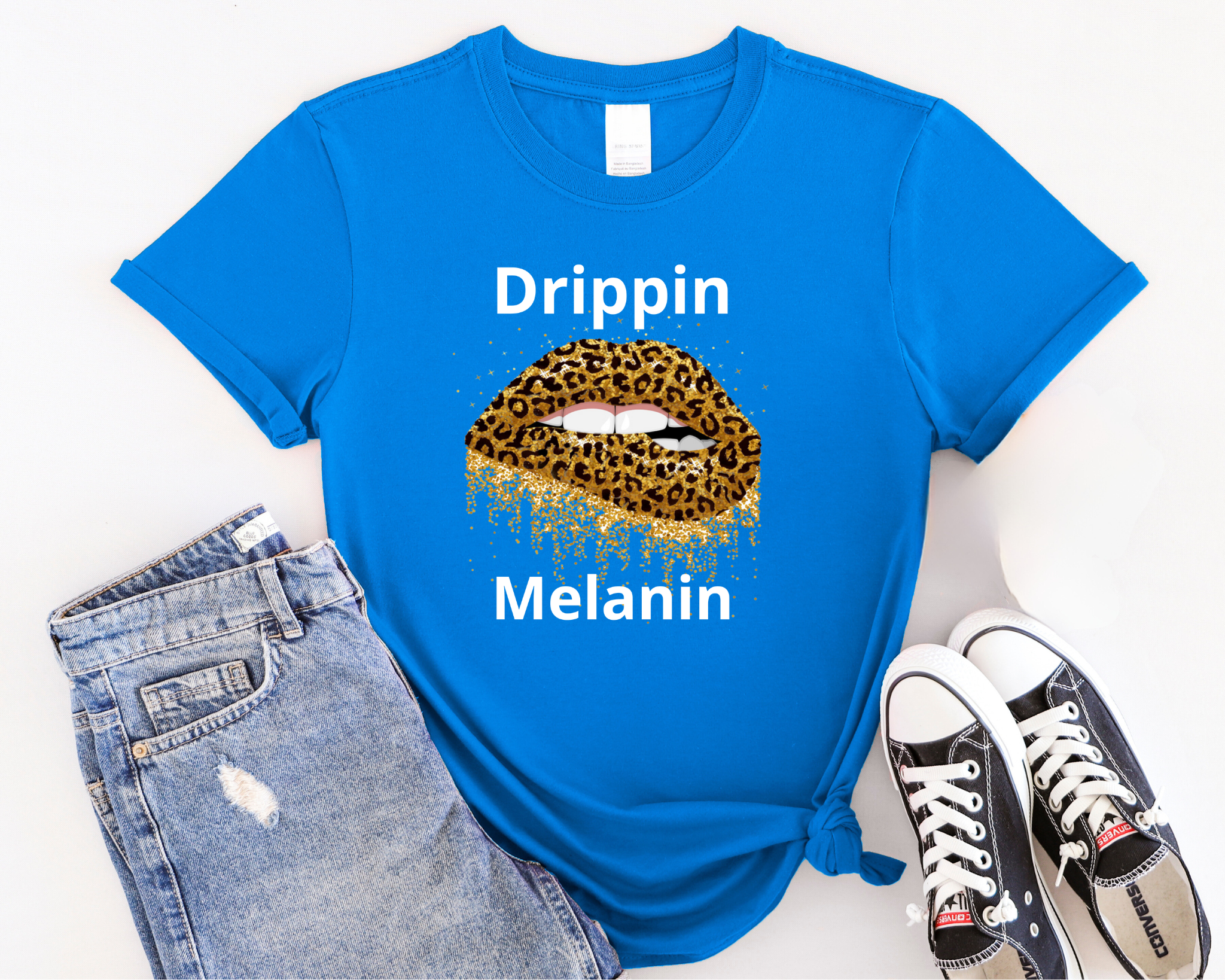 Drippin Melanin-Cheetah Edition ( Slim Fit)