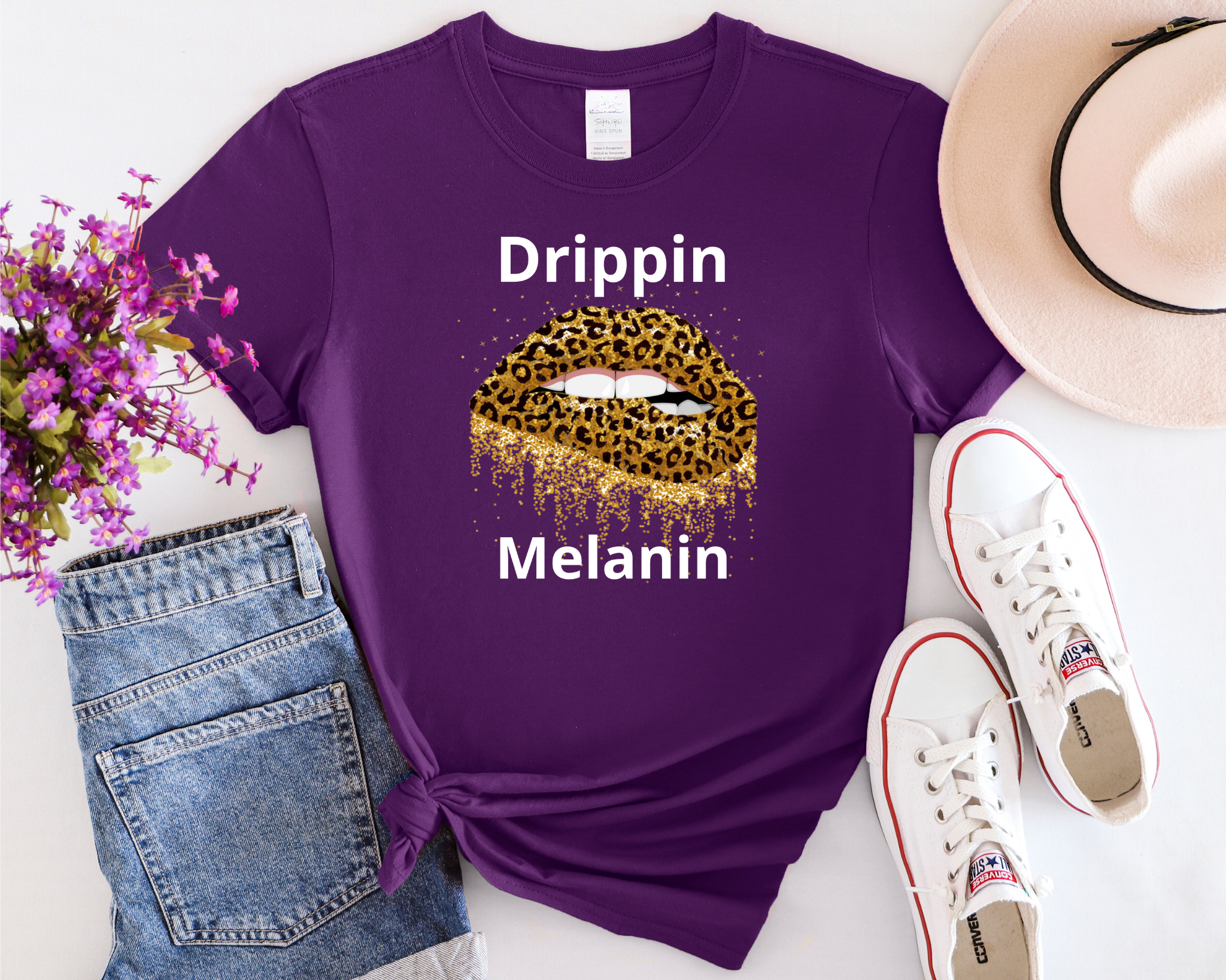 Drippin Melanin-Cheetah Edition ( Slim Fit)