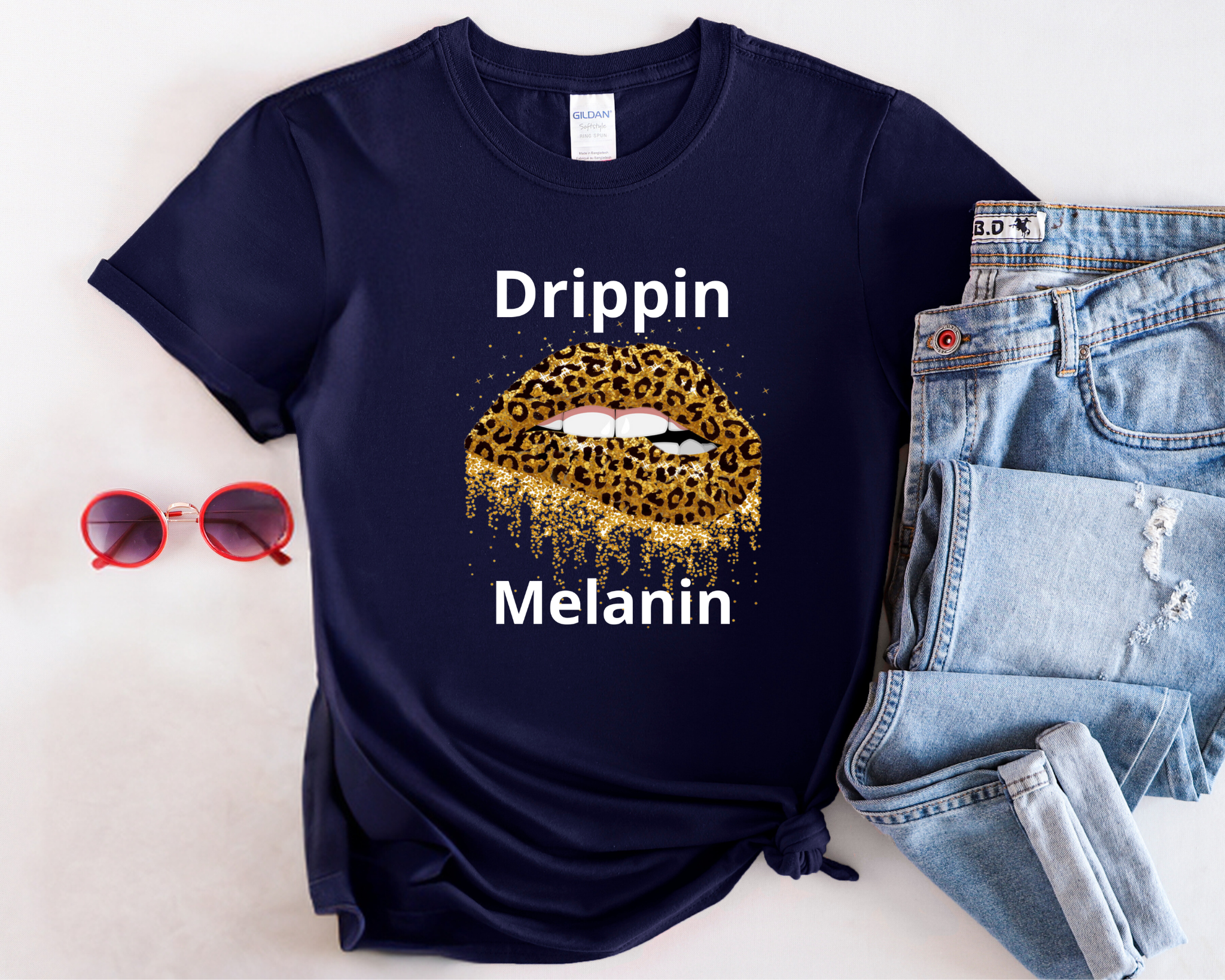 Drippin Melanin-Cheetah Edition ( Slim Fit)