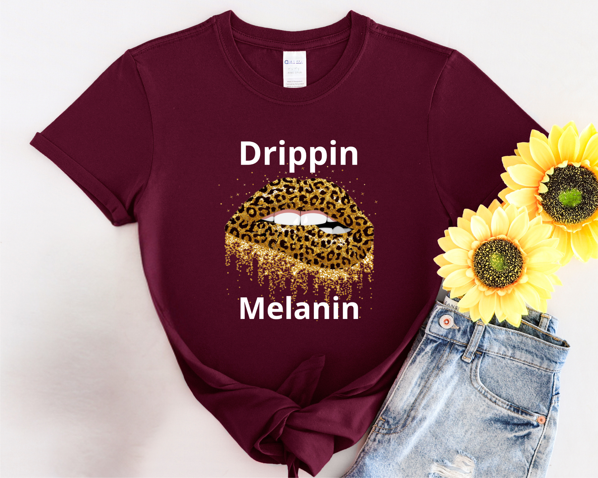 Drippin Melanin-Cheetah Edition ( Slim Fit)