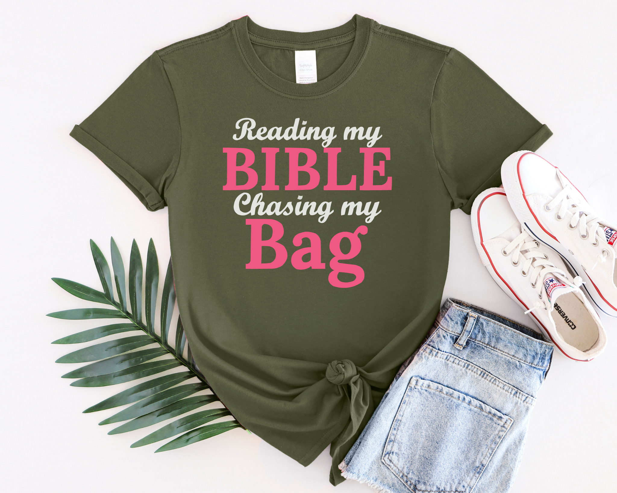 Reading my Bible, Chasing my Bag (Slim Fit)