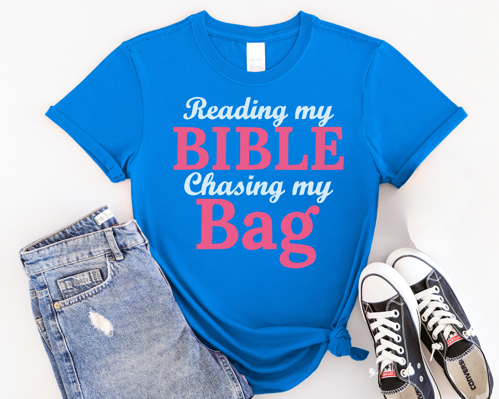 Reading my Bible, Chasing my Bag (Slim Fit)