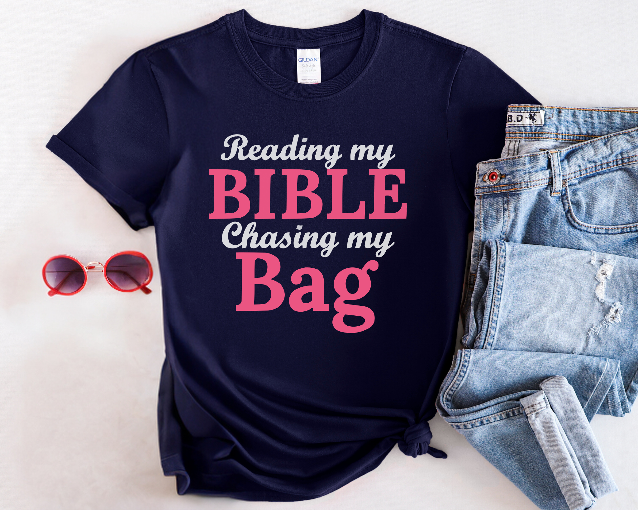 Reading my Bible, Chasing my Bag (Slim Fit)