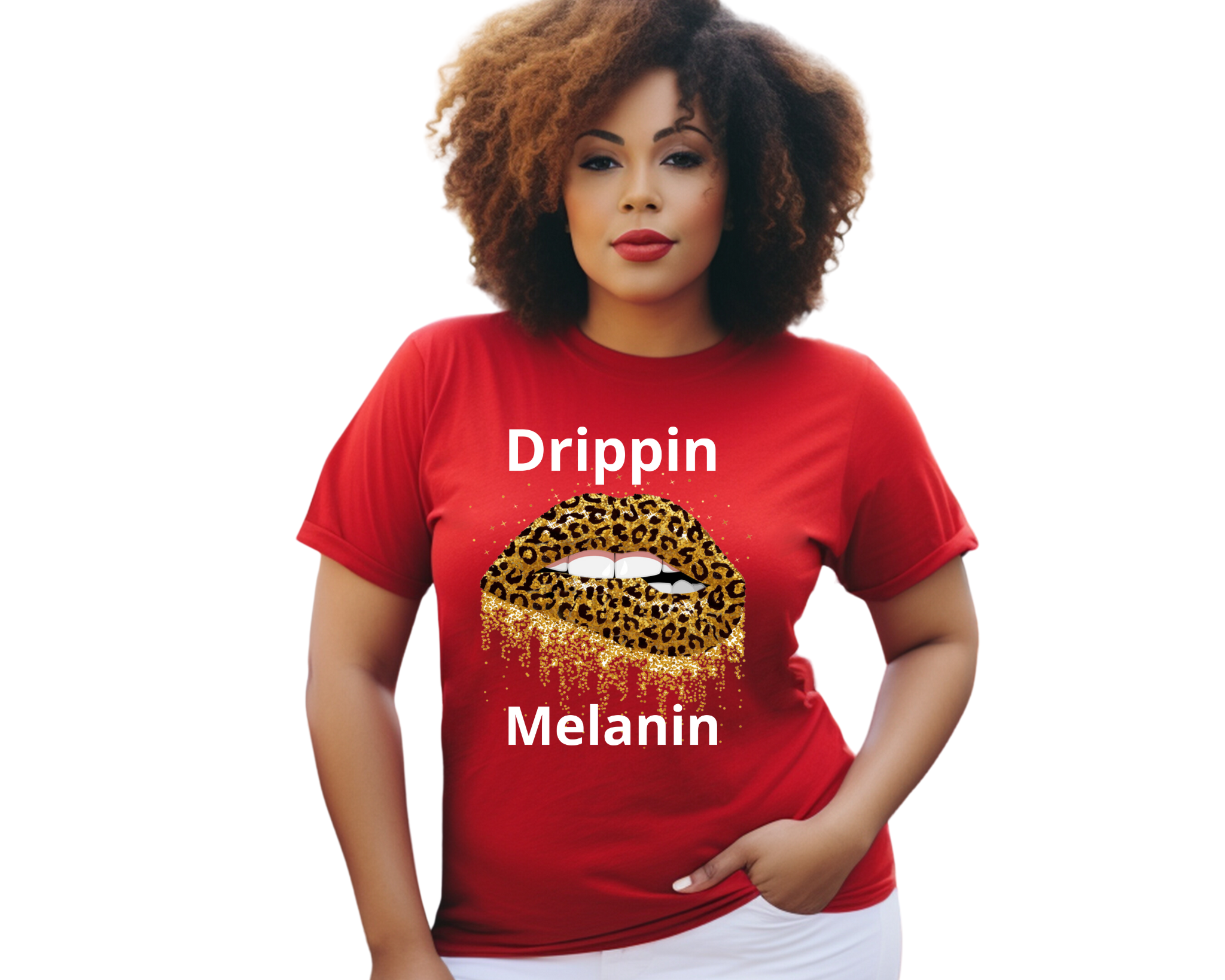 Drippin Melanin-Cheetah Edition ( Slim Fit)