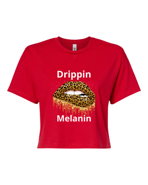 Drippin Melanin-Cheetah Edition (Crop Top)