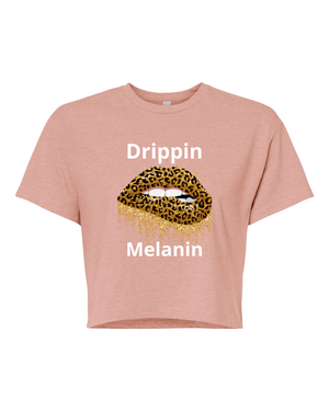 Drippin Melanin-Cheetah Edition (Crop Top)